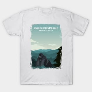 Bwindi Impenetrable National Park Africa Uganda Travel Poster T-Shirt